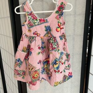 Vintage Pink Gingham Dress 2t